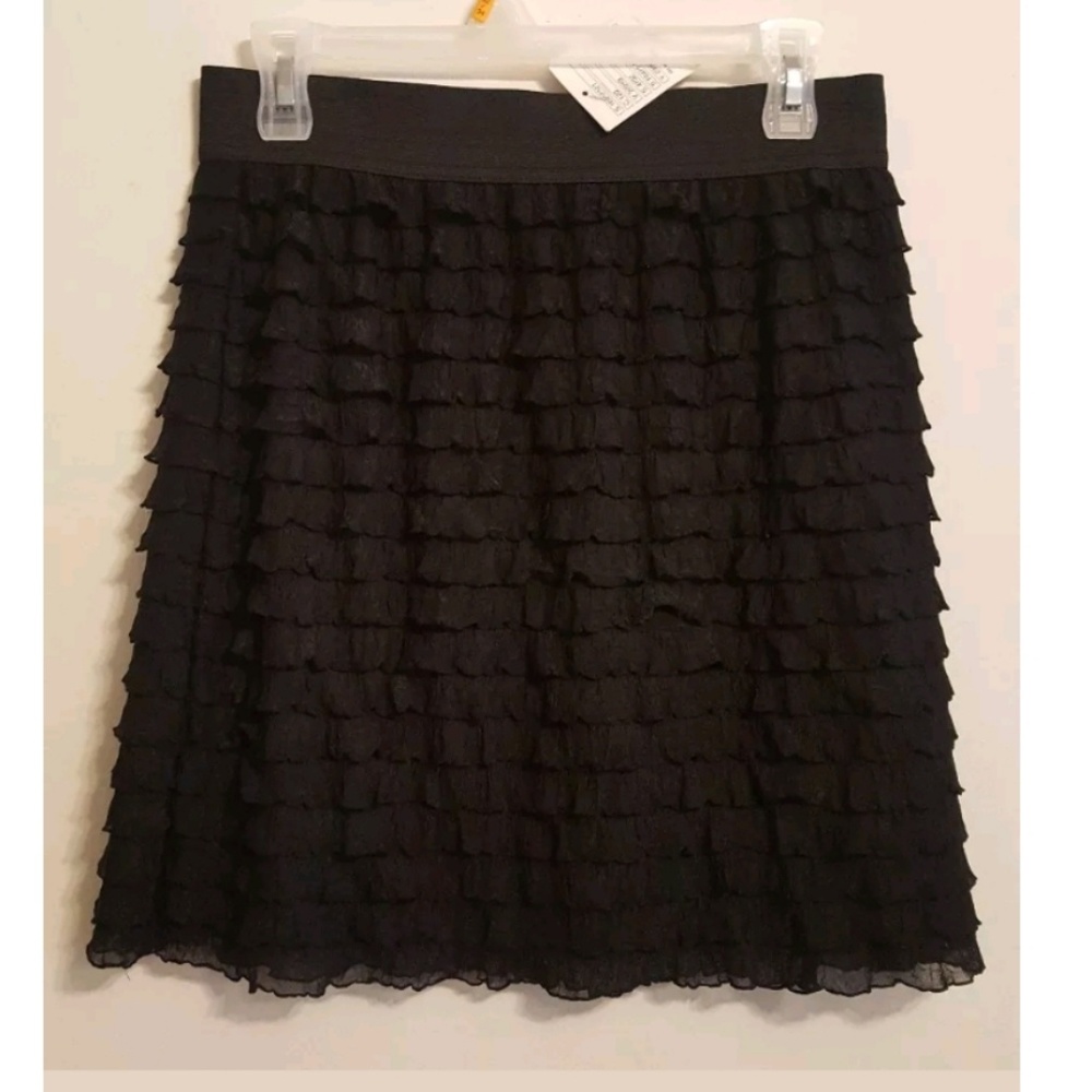 Kimchi Blue Urban Outfitters Black Ruffle Skirt